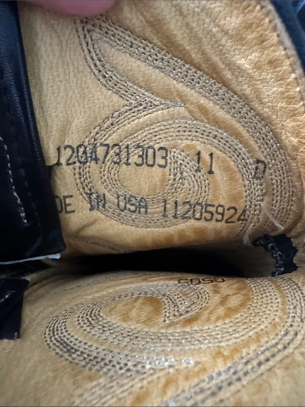 Nocona USA Made Genuine Python Snakeskin Cowboy Boots Men's 11D Exotic Western - Picture 3 of 11